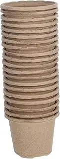 Kisangel 20pcs Small Nursery Pots for Plants Pulp Material with 4 Holes 11cm Starting Starter Tray for Starting Flowers Vegetables Garden Home