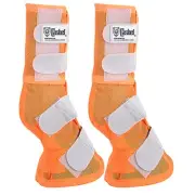 29CE Cashel Fly Prevention Arab Horse Leg Guard Cool Mesh Boots Orange