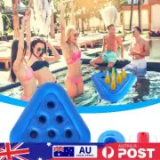 Floating Inflatable Triangle Drinks Cup Holder Swimming Pool Floats Table Bar
