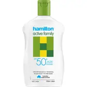 Hamilton SPF 50+ Active Family Sunscreen Lotion 250mL