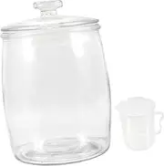 [HAKIDZEL] Wide Mouth Airtight Glass Storage Jar Food Storage Container for Pickling Fermenting Sealed Pickle Canister for Home Kitchen Use for Preserving Vegetables