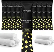 BlueWater (50-Pack) 12"x12" Individually-Wrapped Moist Scented Towels - Single-Use Premium Towelettes (12x12, Lemon)