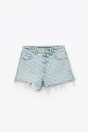 [Alexander Wang] Bite Logo Short In Pebble Bleach