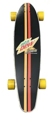 NEW MTN Mountain Dew LiveWire Skateboard Long board Rim Ryderz Custom Made Rare!