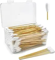 200 PCS Large Cotton Swabs in Storage Box - Dog Ear Cleaning Swabs, 6 inch Dog Ear Swab with Bamboo Handle - Big Cotton Swabs Soft and Thick, Extra Large Cotton Swabs Specially Designed for Pet Care