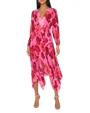 Milly Liora Blurred Blossom Pleated Dress 4