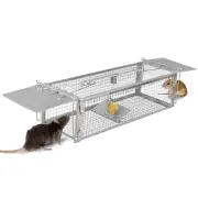 Humane Rat Trap, Mouse Traps Work for Indoor and Outdoor, 16x6x4 Inch Small R...