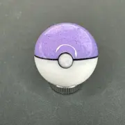 Contemporary Art Glass Handmade Marble 1.02" Pokeball MIB Pink Purple Boro Gift