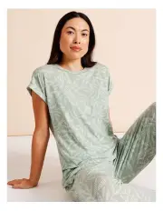 [Soho] Everyday PVE Short Sleeve Tee in Foliage Print