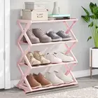 Dustproof Shoecase X-Shaped Shoes Organizer Storage Shelf Student Dormitory