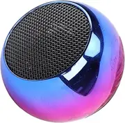 3in BT Speaker, Mini Portable Bass Radiator with Lanyard Wireless 300mAh Loud Volume Stereo Sound Cute Round Shaped Tiny Speaker for Phone/PC/Tablet for Hiking, Running, Car,