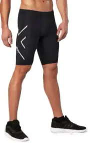 GENUINE | 2XU Mens Hyoptik Compression Shorts – (Black/SRF)