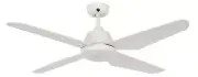 Ceiling Fan With LED Lamp and Remote Control Aria White 122 CM