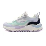 FILA OVERLAP 白紫藍 網布 皮革 運動 休閒 慢跑鞋 女款 J2532【新竹皇家5-J347Y-939】