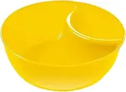 Nacho Serving Tray - Chip and Dip Bowls | Chip and Dip Serving Platter,Anti-Soggy Divided Cereal Serving Dish, Stackable Plate with Dipping Section, Cracker Bowls Divided Platters,Bread Dipping