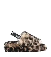 Ugg AS Fluffy Slides Australian Sheepskin Wool Leopard Sandals Nonslip Pamela