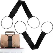 [Esncddym] 2 Heavy Duty Add a Bag Luggage Strap Jacket Gripper,Elastic Fastening Belt for Luggage,Suitcase Strap - Bag Fastening Rope,Luggage Accessories,Luggage Binding Strap