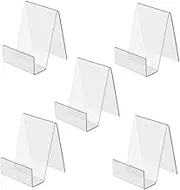 CAXUSD 5pcs Transparent Acrylic Book Holders for Organizing Books Files and Magazines Stylish Home and Office Storage