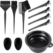 10 Pcs Professional Hair Bleach Kit Hair Coloring Products for DIY Mixing, Includes Hair Dye Brush, Hair Color Bowl, Hair Clip, Ear Muffs for Hair Dye Hair Color at Home, Salon Hair Highlighting