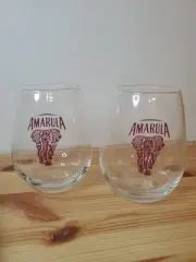 Pair Of Amarula elephant logo cocktail glasses DZ876