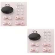 8 Sets Pink White Silicone Soft Reusable Earplugs NRR-25 DB Noise Reduction