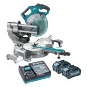 Makita LS002GM201 - 40V Max Brushless AWS 216mm (8-1/2") Slide Compound Mitre Saw Kit (2 x 4.0Ah)