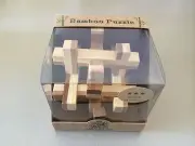 CROSS IN PRISON BAMBOO PUZZLE BRAIN TEASER MENTAL NOVELTY TRICK MAGIC TOY GAME