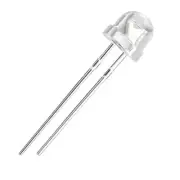 25pcs 5mm Red LED Diode Lights Clear Straw Hat Transparent DC 1.9-2V
