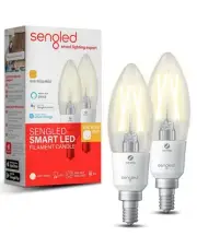 Sengled Smart LED Candle Bulbs B11 E12 Style Soft White Candelabra 2Pk WIFI BT