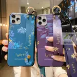 【熱銷】腕帶復古碎花 適用OPPO RENO 6 5 4Z 4 PRO 2Z R17 R15 AX5手機殼保護套掛繩支架