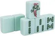 Mahjong Set Mahjong Set of 144 with Mahjong Aluminium Box Travel Mah-jongg Family Leisure Time Mah Jong Chinese Mah Jongg Set(40mm)