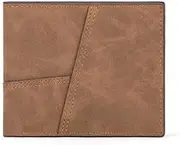 [KXUISDUJ] Boyfriend Wallet Men's Short Style Men's Leather Money Clip Multi-card Bag Wallet, 9.5 * 2.5 * 11.5cm, D