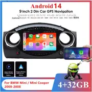 9'' Android 14 Car Stereo Radio Navigation For BMW Mini / Mini Cooper 2000-2008 (for: Mini)