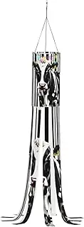 Halloween Garden Black White Milk Cow Windsock Lights Halloween Lighted Windsock for Patio Yard Pathway Party Decor