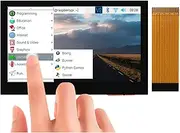 waveshare 4.3inch Touch DSI Display 800 x 480, IPS Screen, 5-Point Capacitive Touch LCD,Compatible with Raspberry Pi 4B/3B+/3A+/3B/2B/B+/A+, Compute Module3/3+/Compute Module 4
