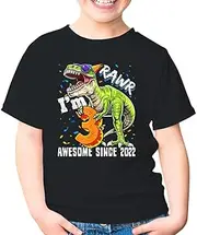 [Generic] 3rd Birthday T Rex Dinosaur Party I'm 3 Years Old T Rex Toddler Shirt Gift Boys Girls