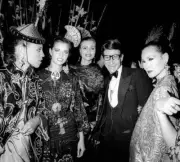 Yves Saint Laurent at Opium Perfume Party at Studio 54 in New - 1978 Old Photo 1