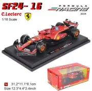 Bburago 2024 F1 Racing Ferrari Racing SF24 (2024) Charles Leclerc #16 1:18