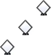 MUCKLILY 3pcs Coin Display Guitar Picks Display Frame Ornament Holder Display Stand Screen Porch Enclosure Kits Coin Collector Frame Clear Display Case Frame Display Jewelry Case Pendant