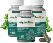 Body Deodorizing Supplement,Body Deodorizer Capsules,Natural Internal Deodorant for Gut Health, Skin Health, Body Deodorant 90 Capsules,3pcs