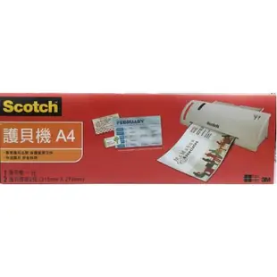 《嚕嚕妞妞文具》【3M】Scotch A4護貝機+附護貝膠膜2張 (215mm x 279mm) TL902