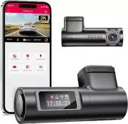 D100 2.5K Dash Cam Front, Wifi Dash Camera for Cars with Voice Control, WDR 24H
