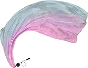 [Generic] Dance Silk Veil, Colorful Silk, Elegant Belly Dance Poi Streamer for Flow Arts
