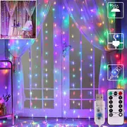 Curtain Lights Fairy Lights for Bedroom 300 LED 8 Mode USB Powered Twinkle