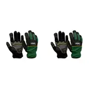 2x Cyclone Power Garden Synthetic Palm Leather Heavy-Duty Non-Slip Gloves Small