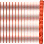 vidaXL Durable HDPE Garden Fence - High-Visibility Orange, Lightweight, and Flexible Temporary Fencing for Construction Sites and Outdoor Events - Easy Assembly, 50 m Long