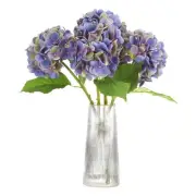 4pcs Artificial Hydrangea Flowers 18.5" Latex Faux Hydrangea Flower, Purple