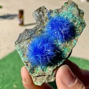 71G Indian dandelion zeolite Quartz Crystal Cluster Mineral Specimen