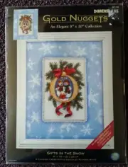Dimensions Gold Nuggets Cross Stitch Kit Snowmen Gifts in the Snow 8718