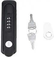 Cabinet Password Safe Lock, Digital Zinc Alloy Code Combination Cam Cabinet Convenient Password Safe Lock with Keys(Black)